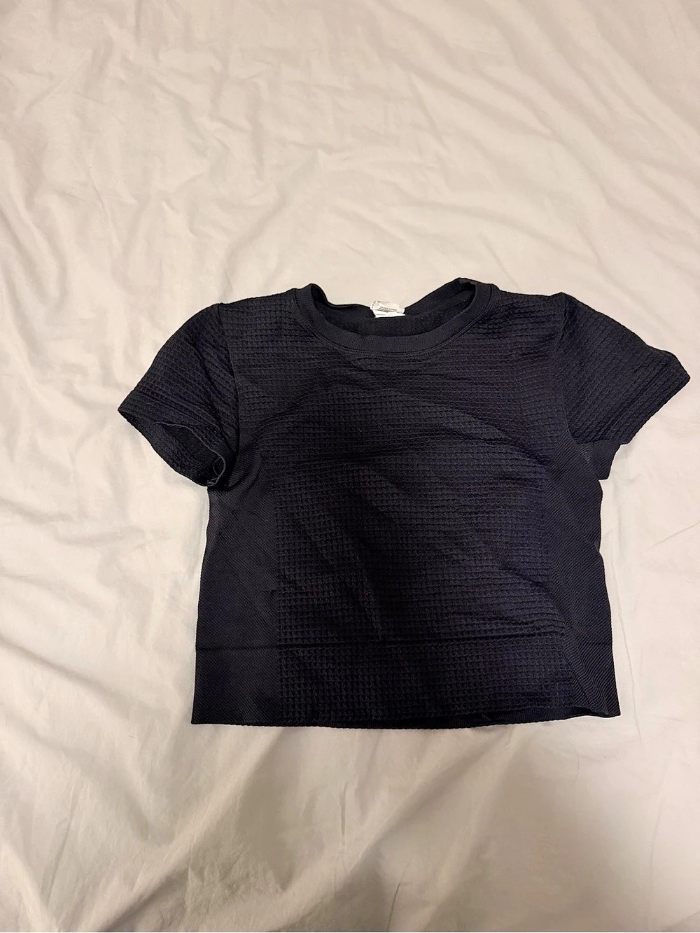 all in motion Seamless Short Sleeve Cropped Top Black Small
